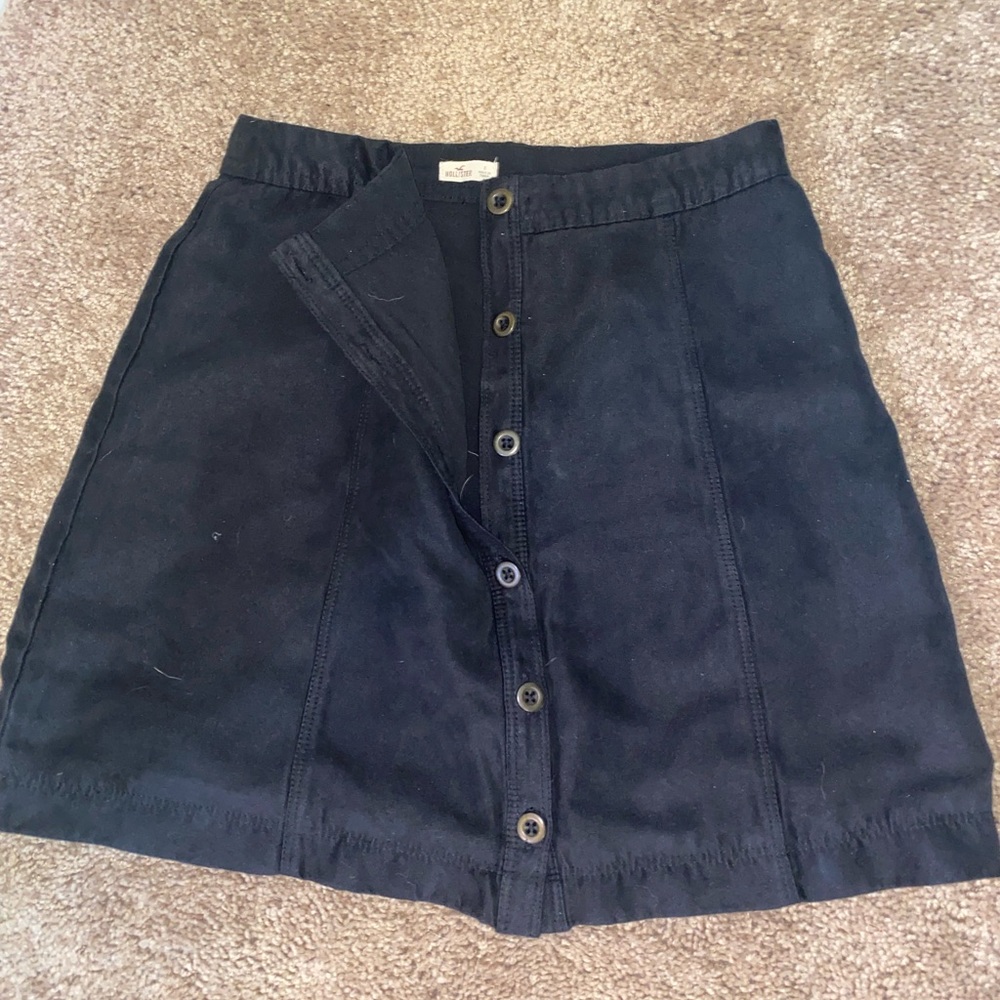 High waisted suede skirt